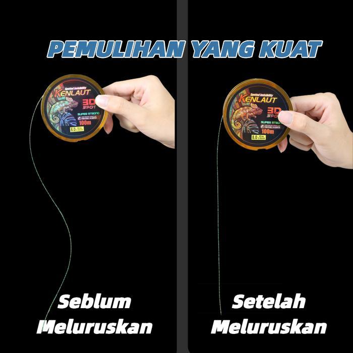KENLAUT 500m 100m Senar Pancing Super Nylon Speckle Titik Tak Terlihat Garis