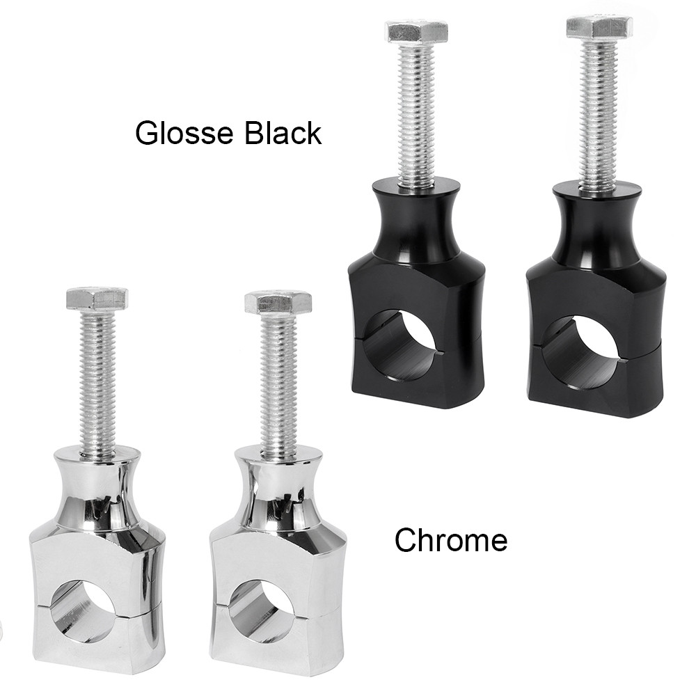 2X Motorcycle 7/8" 1" Handlebar Riser Clamp Aluminum For Harley Custom Springer Bobber Chopper 22mm