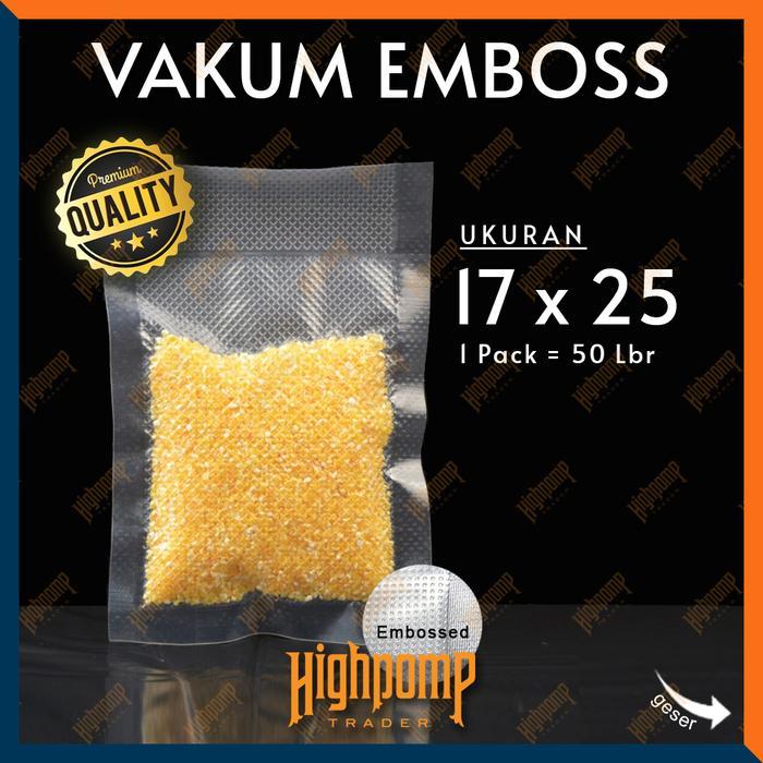 PLASTIK VAKUM EMBOSS 17X25/ VACCUM EMBOS/ VACUUM MAKANAN