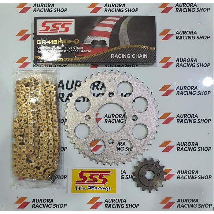 Laris Gear Set Sss 415 Cb 150 R / New Cb 150 R & Rantai Sss 415 Hsbt Terlaris