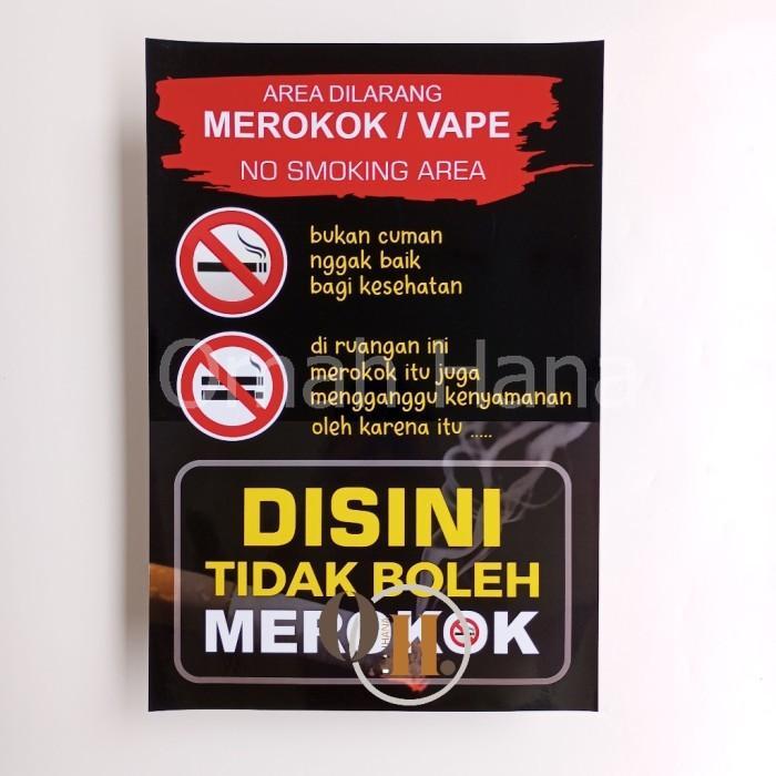 Poster Area Dilarang Merokok - Poster No Smoking Area