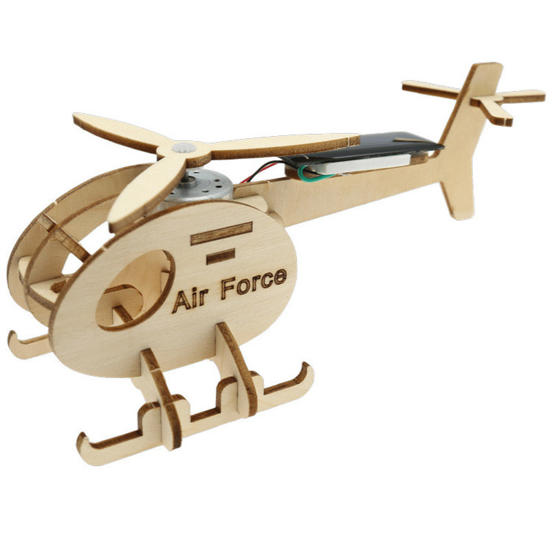 Solar Airplane Helicopter Diy Els & Building Toy Science &Education El Toy For Children Gift Toy