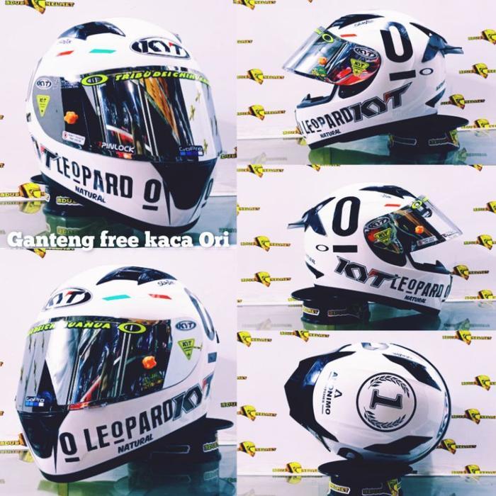 Kyt Helm R10 Solid White Full Paket Ganteng Original Kyt