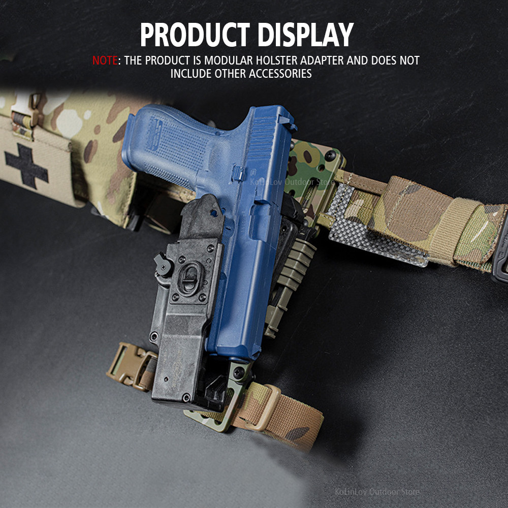 Metal Modular Pistol Holster Adapter For Qls Platform Tactical Holster Drop Leg Band Glock Airsoft
