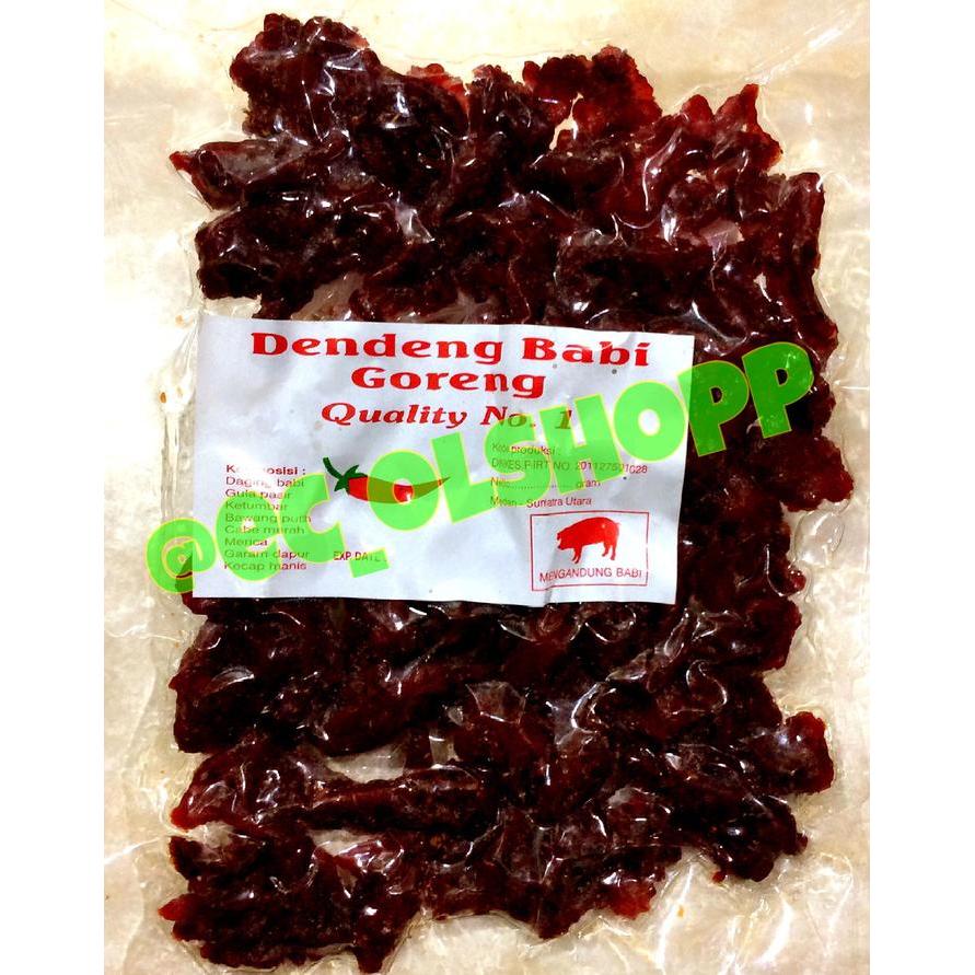 Dendeng Babi Goreng Original Rasa Manis Pedas Medan Siap Makan 80Gram Daging Babi Kualitas