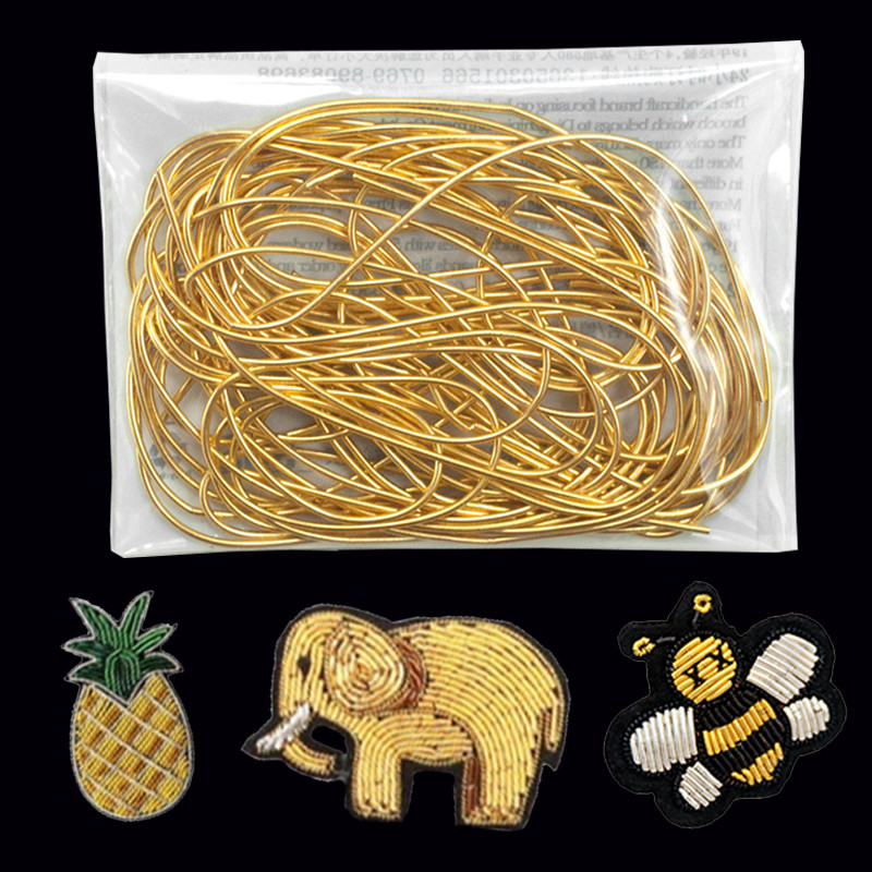 2.6M 1-1.5mm Bullion Wire French Coil Embroidery Silk Thread Accessories Jewelry Making Supplies