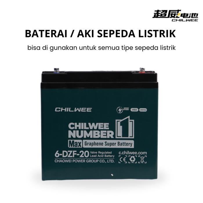 Baterai / Aki Premium 12V 20 Ah 2 Hr / 25 Ah 20 Hr Sepeda Listrik Chil Wee