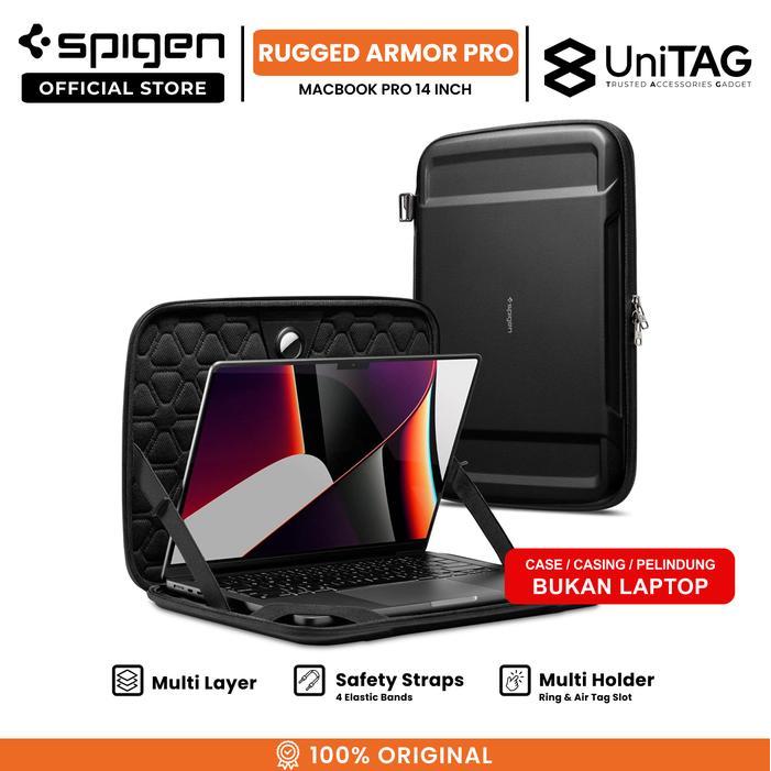 Spigen Tas Laptop For Macbook Pro 14 Inch M5 M4 M3 M2 M1 Spigen Armor Pro Sleeve Pouch Hard Case