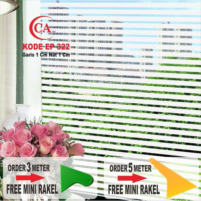 STIKER KACA MOTIF GARIS