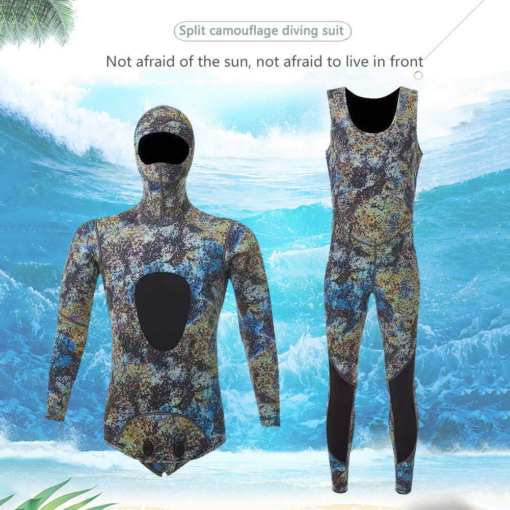 2pcs Split Swim Wetsuit 1.5mm/3mm Neoprene Warm Surfing Male Diving Suit Men Jellyfish Prevention We