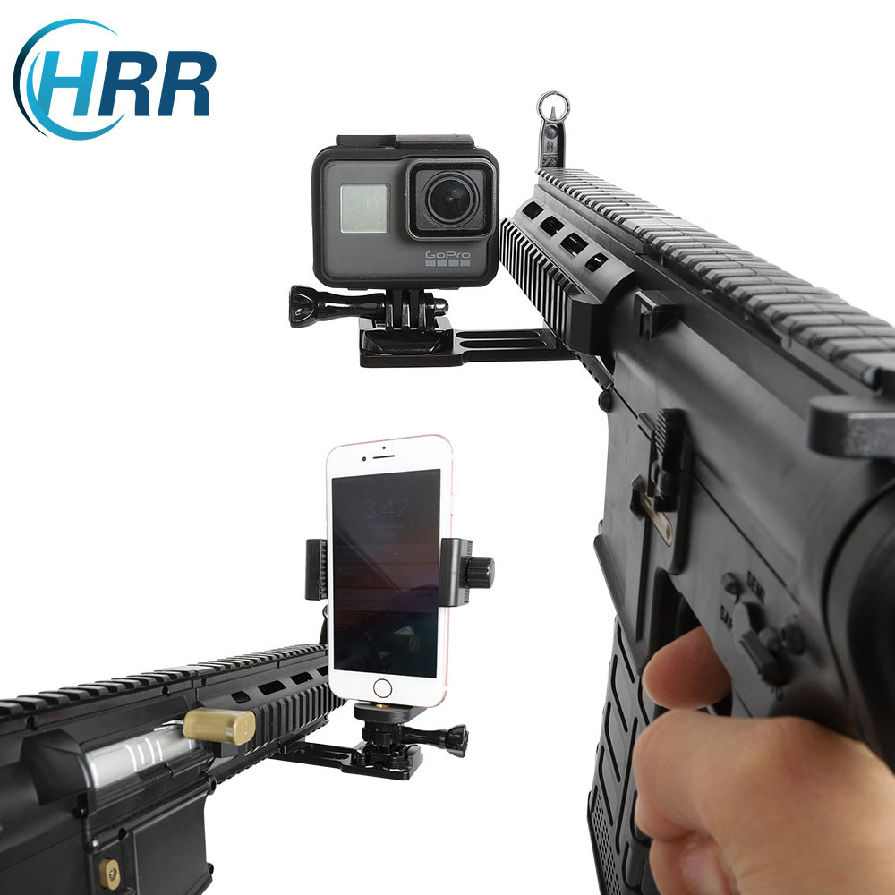 Gun Side Rail Mount Holder 20mm Picatinny Adapter for   Phone GoPro Sports Camera for Shotgun Rifle 