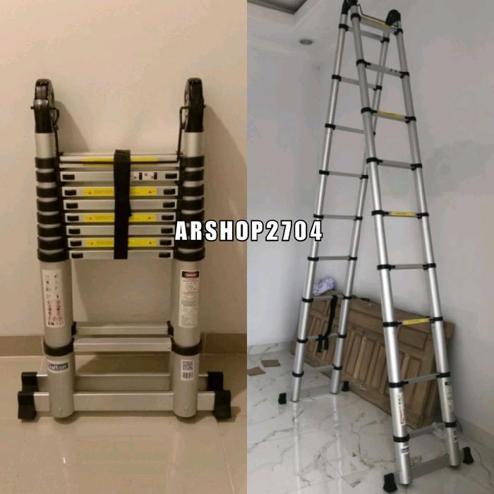 PROMO Tangga Double Telescopic DALTON ML-1004D/tangga teleskopik 5.6m