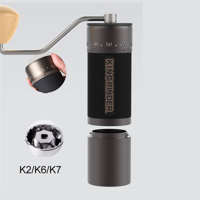 Kingrinder K2/K6/k7 Manual Coffee Grinder 48mm burr Stainless Steel Adjustable Setting Hand Coffee