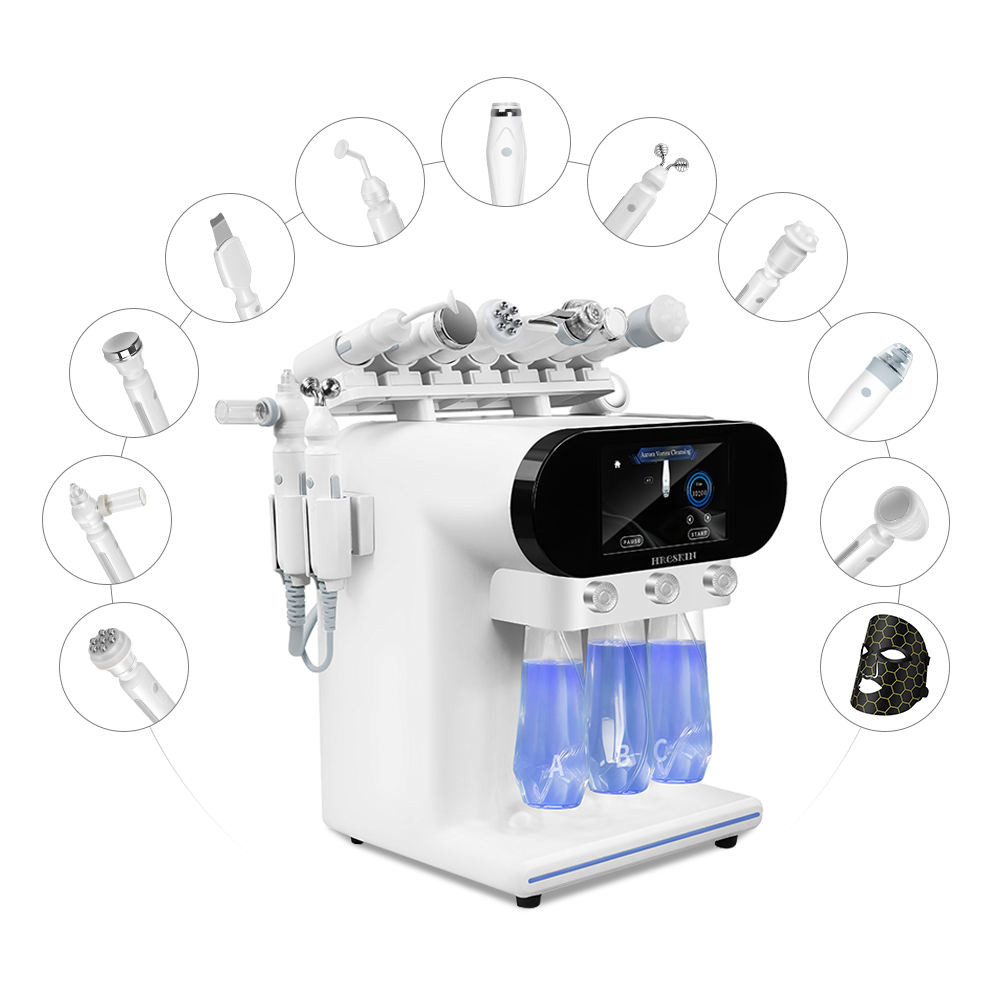 New 11 In 1 Hydradermabrasion Facial Cleansing Hydro Spa Machine Hydra Peel Skin Tightening Firming