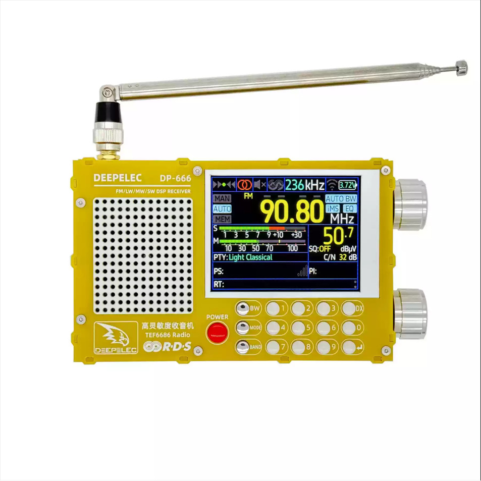 BARU TEF6686 DSP Radio DP-666 High Sensitivity Full Band FM AM FM Shortwave 2.8-inch 320x240 Resolut