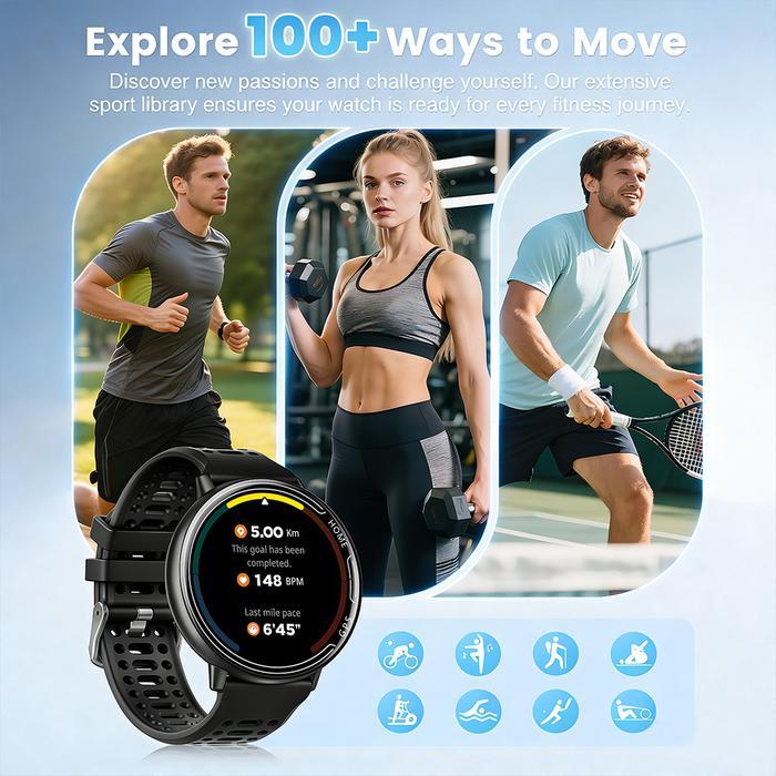 TIMEVER GPS mini Vivoactive Strava Smartwatch Strava Tahan Air 1ATM Kesehatan 24 Jam kaca berbentuk