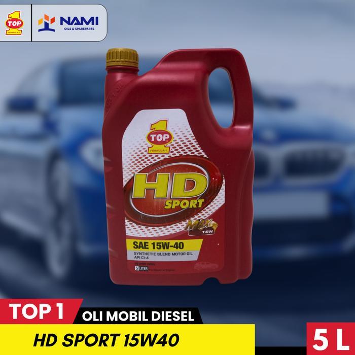 Cuci Gudang *TOP 1 HD SPORT 15W40 (GALON) 5L * Oli mobil Diesel synthetic - Original