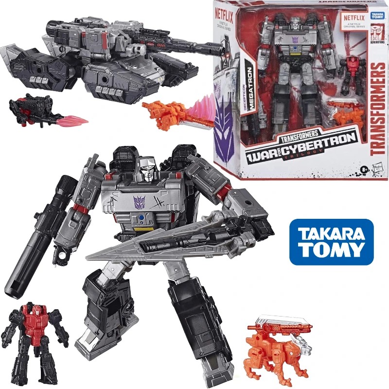 In Stock Takara Tomy Transformers War ForCybertron Trilogy Netflix Megatron ActionFigures