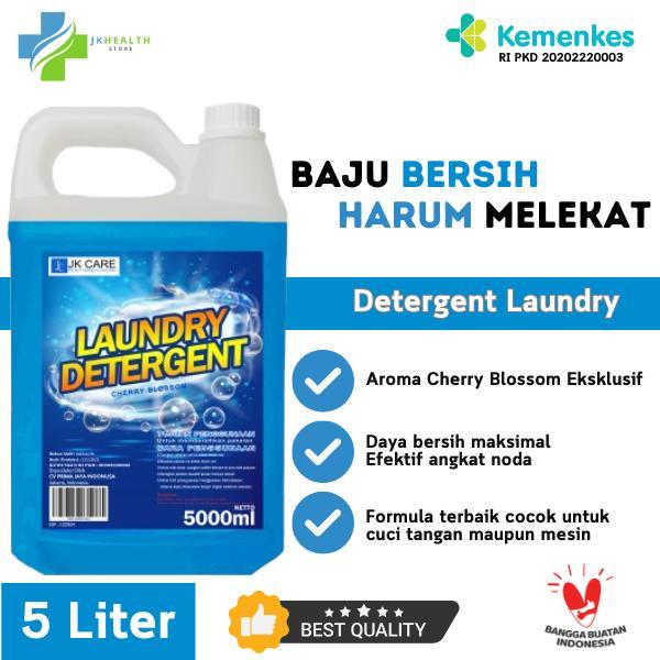 DETERGENT LAUNDRY CHERRY BLOSSOM 5 LITER SABUN CUCI BAJU BAHAN PREMIUM MEMBERSIHKAN NODA PAKAIAN