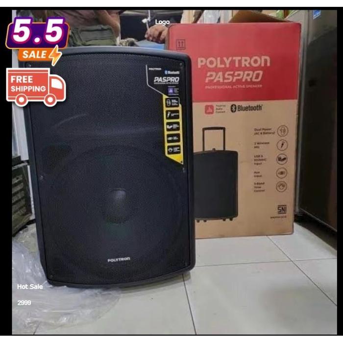 [INSTAN] SPEAKER ACTIVE POLYTRON PAS PRO 12F3 FREE MIC WIRELES 2 PCS - BLUETOOTH