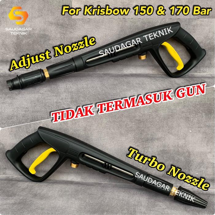 NOZZLE SPRAY GUN TURBO NOZZLE JET CLEANER KRISBOW 150 170 BAR HIGH PRESSURE