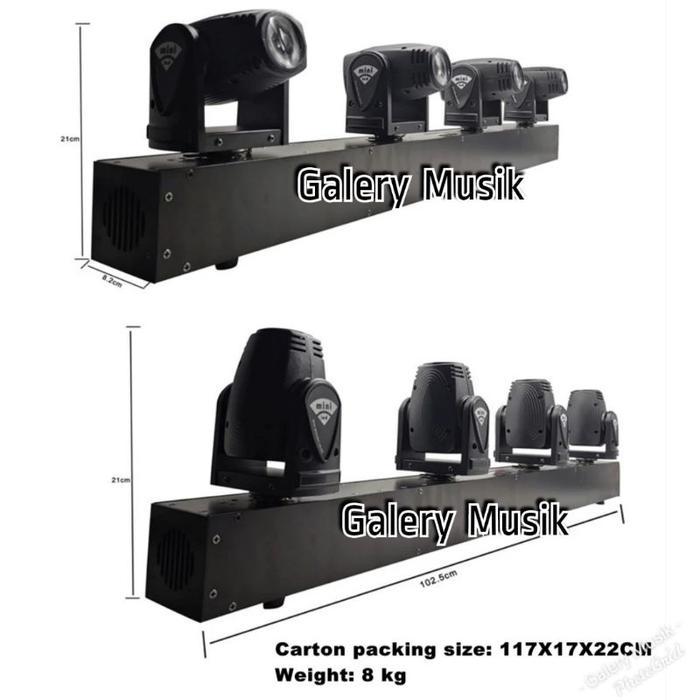 Moving Head bar fullcolor Moving head Beam light sesuai video dan gambar harga 1 bar 4unit beam