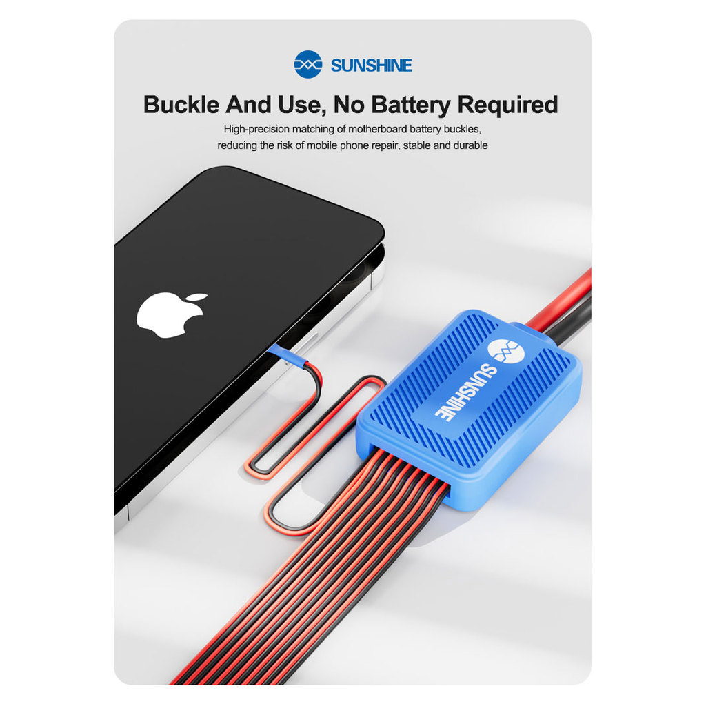 Sunshine Ss905K Battery Free Power Cable For Iphone 6 To 16 Pro Max Logic Board Boot Wire Mobile