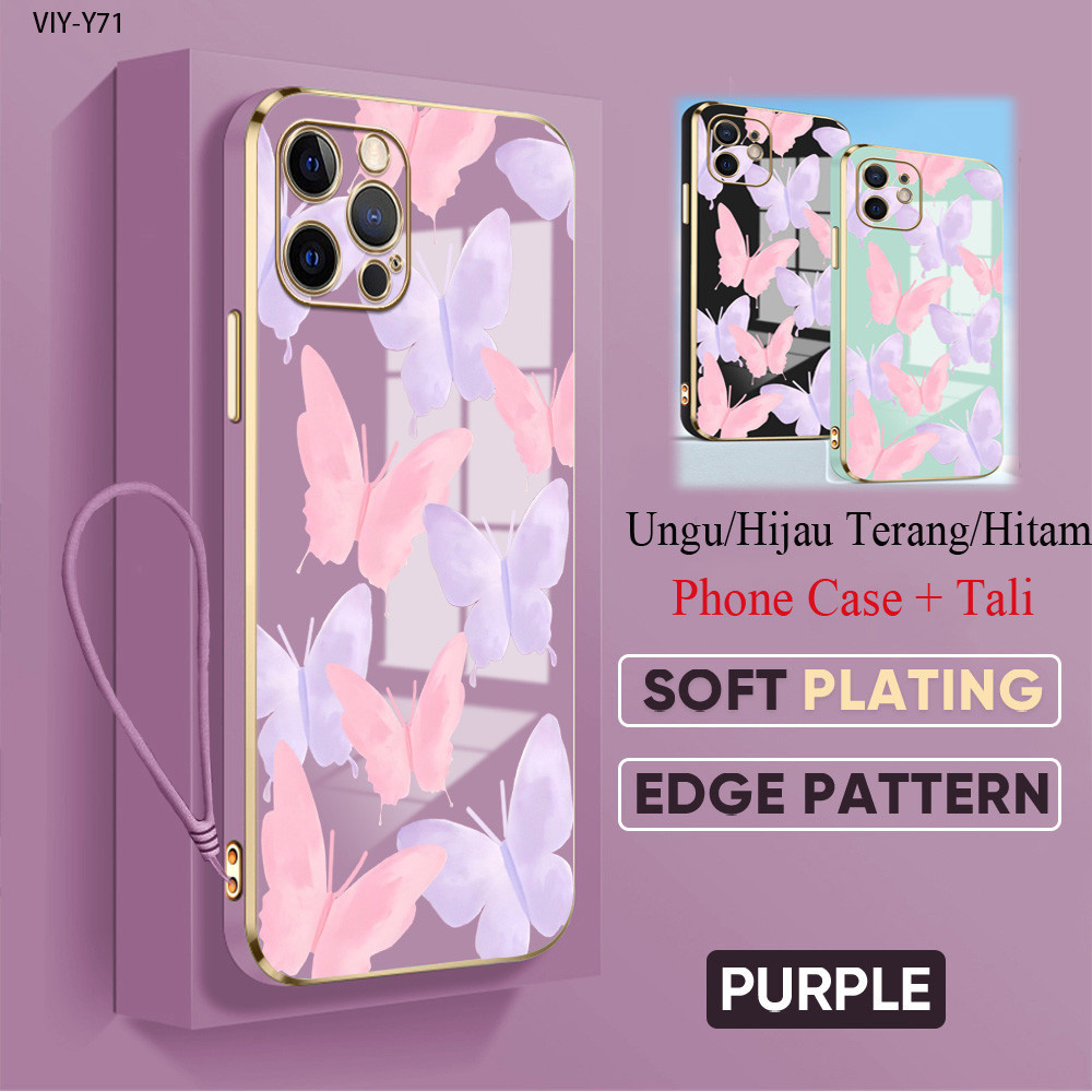 Fashion Tali Gantung Casing Hp For VIVO Y22 Y22S Y71 Y71i Y91C Y1S Y67 Y75 Y55 Y55S 1724 2023 5G Unt