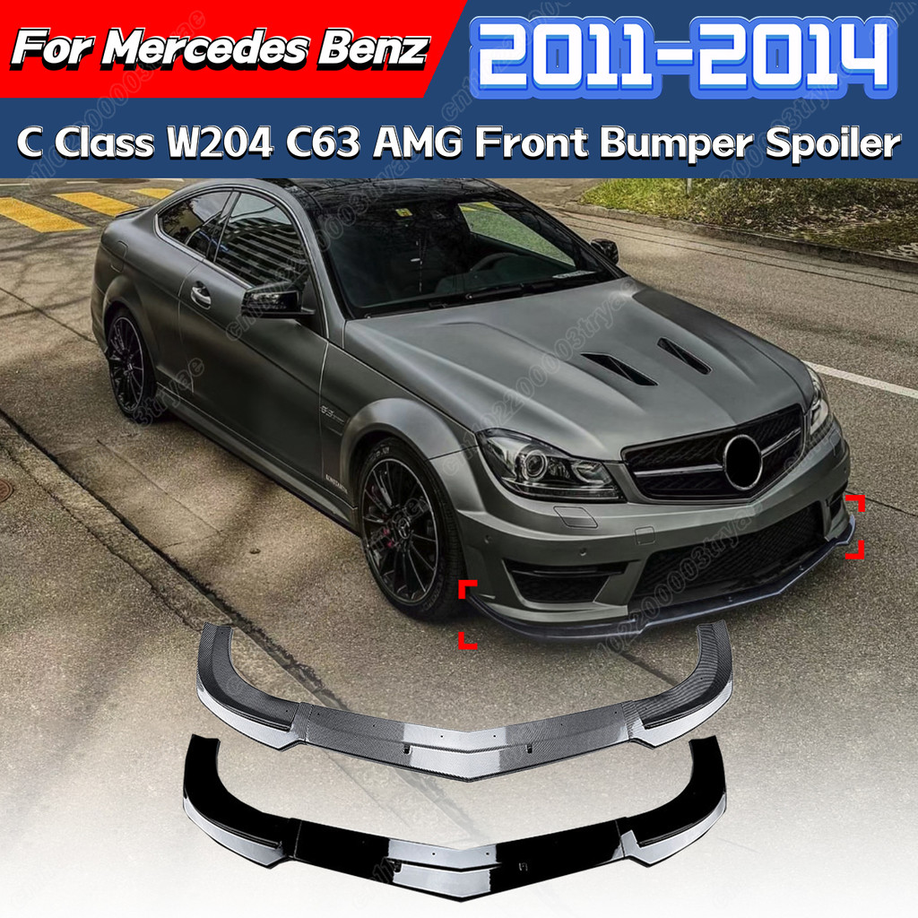 For Mercedes Benz C Class W204 C63 Amg 2011 2012 2013 2014 Front Bumper Spoiler Separator Lip