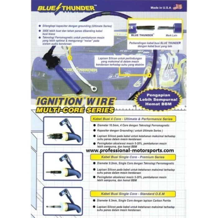 Aksesoris Variasi Kabel Busi Blue Thunder 1Core Corona Soluna Twincam