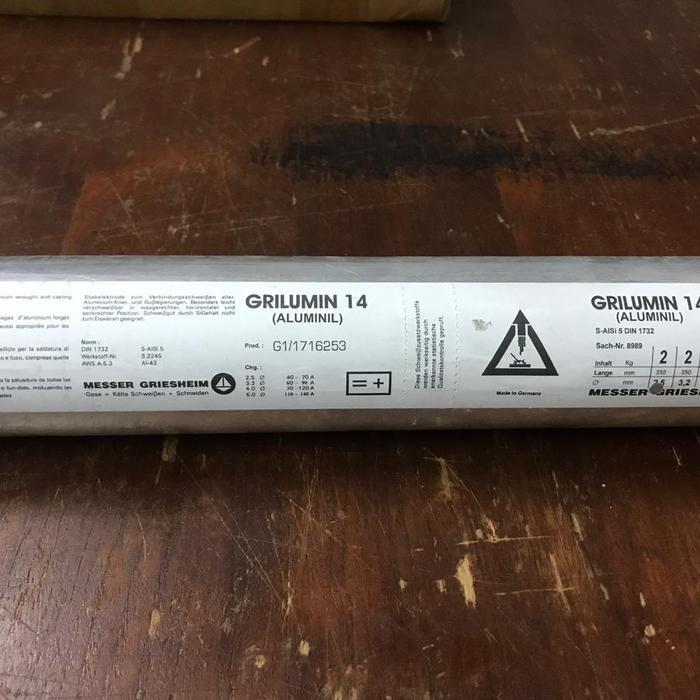 kawat las aluminium 4043 2.5mm stick electrode listrik eceran 0.5 kg