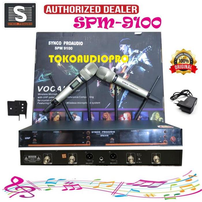 Synco Proaudio Spm9100 2-Channel Microphone Wireless Synco Proaudio Spm-9100 4 Antena Co