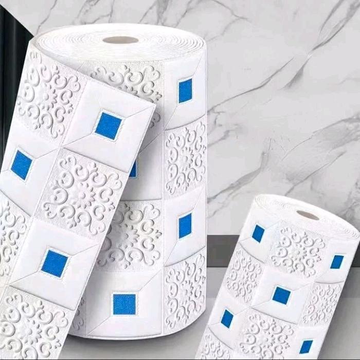 Wallpaper 3d Roll motif bata warna wallpaper Roll panjang/ COD / WALLPAPER 3D 3d Roll Dinding BATU