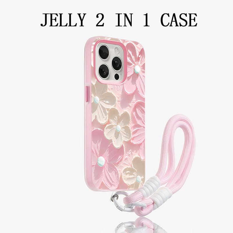 Terbarubunga Merah Muda Jelly Color 2 In 1 Case Vivo Y31d Pro Y11d Y05 V70 Fe Y400 V60 Lite Y21D Z10