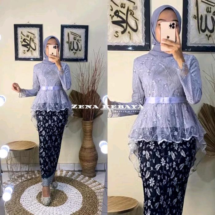 Setelan Dan Atasan Kebaya Wisuda Kebaya Aurora Pita Dress Kebaya Lamaran Baju Kebaya Pesta Rok