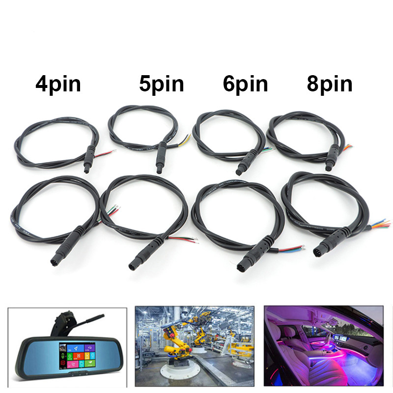 Diy 4/5/6 Pin Core Jack Car Dvr Ca Extension Cable Hd Monitor Vehicle Rear View/Back Up Ca Wire Male