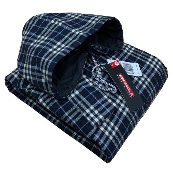 Kemeja Flanel Hoodie Pria Atasan Premium Big Size Jumbo Xxl Xxxl Xxxxl Lengan Panjang Distro Baju