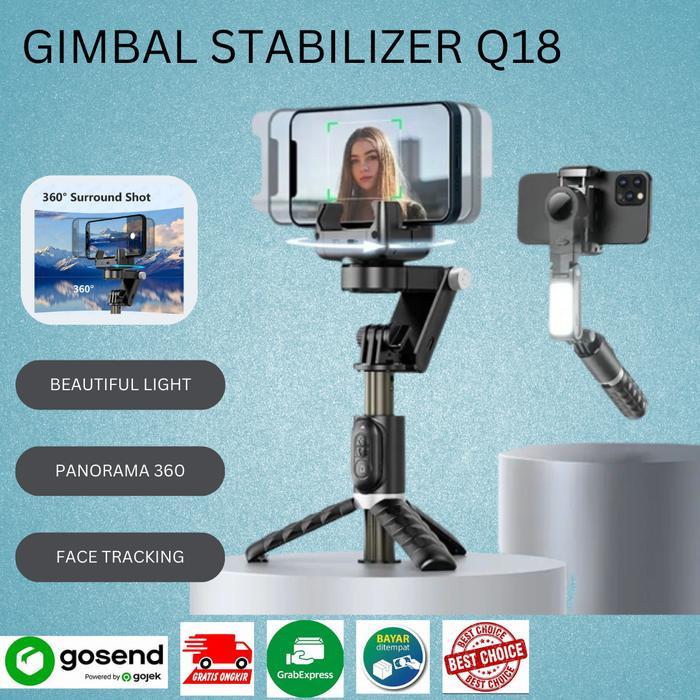 Q18 Gimbal Stabilizer Handphone Gimbal Hp Stabilizer Hp Bluetooth