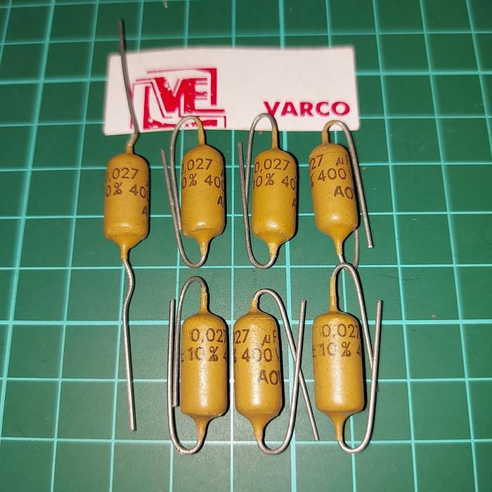 capacitor kapasitor .027 400vdc MULLARD