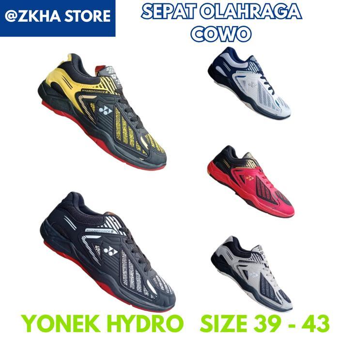 sepatu olahraga badminton ( yonek )premium quality anti slip sol karet mentah jahitan full. Pria