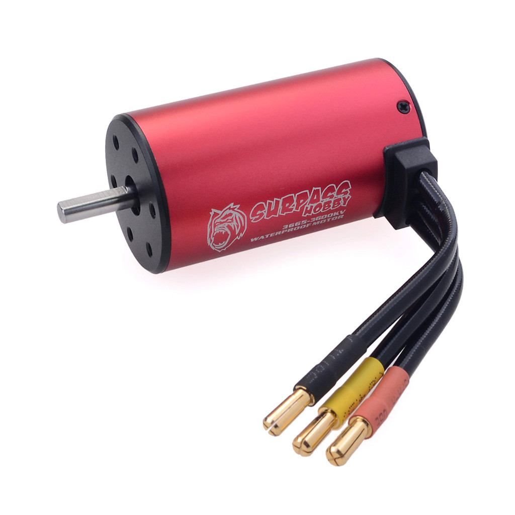 Surpass Hobby Kk 3665 Waterproof Brushless Motor 1800/2300/2900/3100/3500Kv For 1/8 1/10 Rc Car