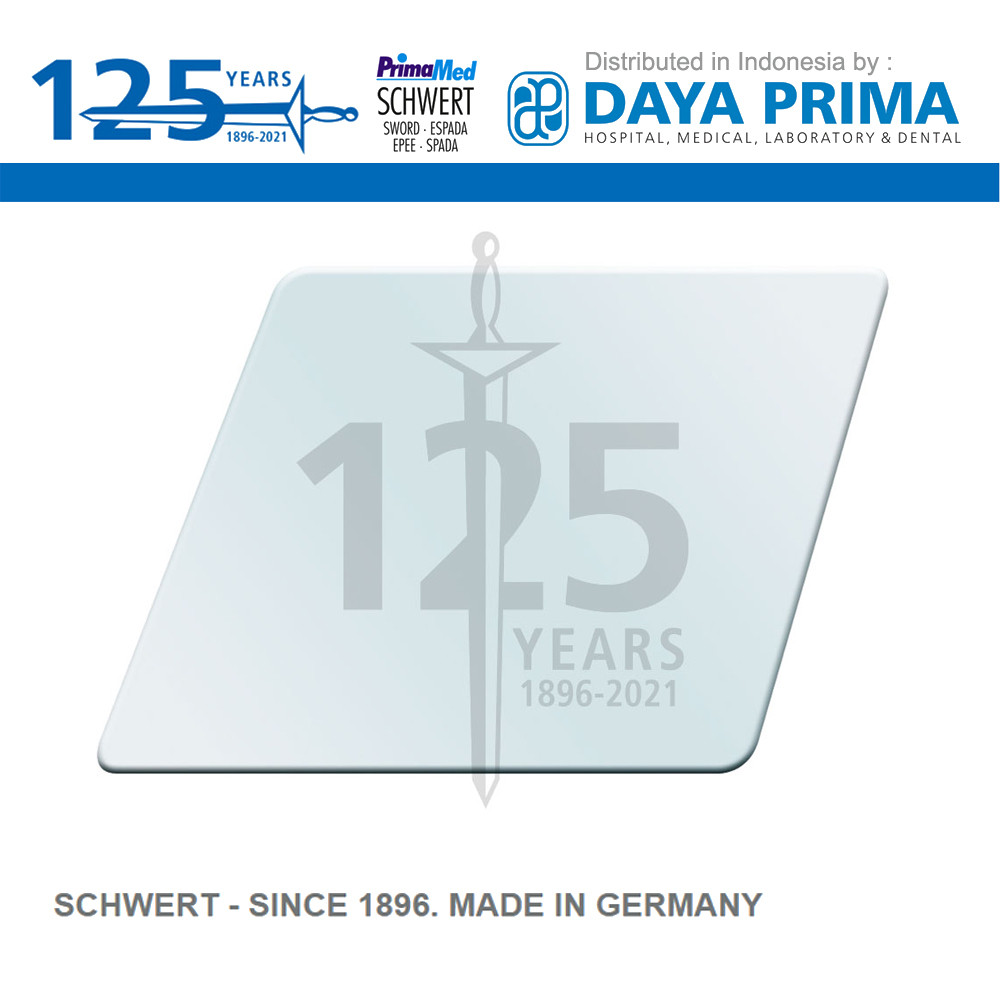 3763 SCHWERT Lempeng Kaca Pengaduk Semen / Mixing Slab Glass 95x70x6mm