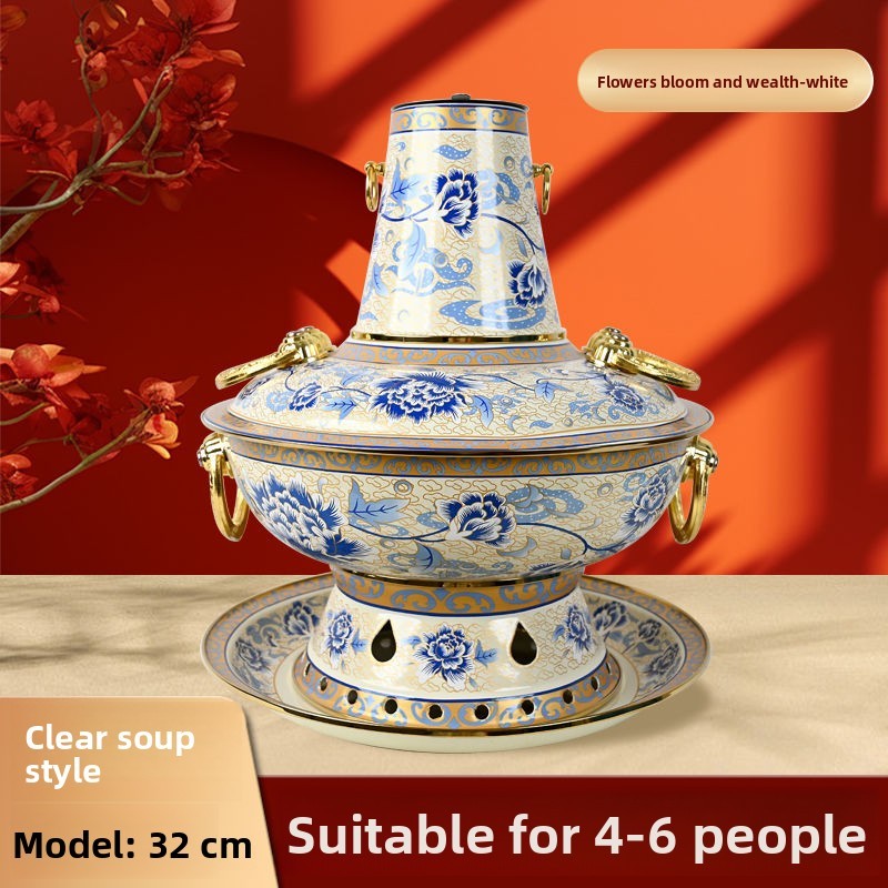 Cloisonne Copper Hot Pots, Eco-friendly Oil Copper Pot, Old Beijing Hotpot, Alcohol Stove Thickened