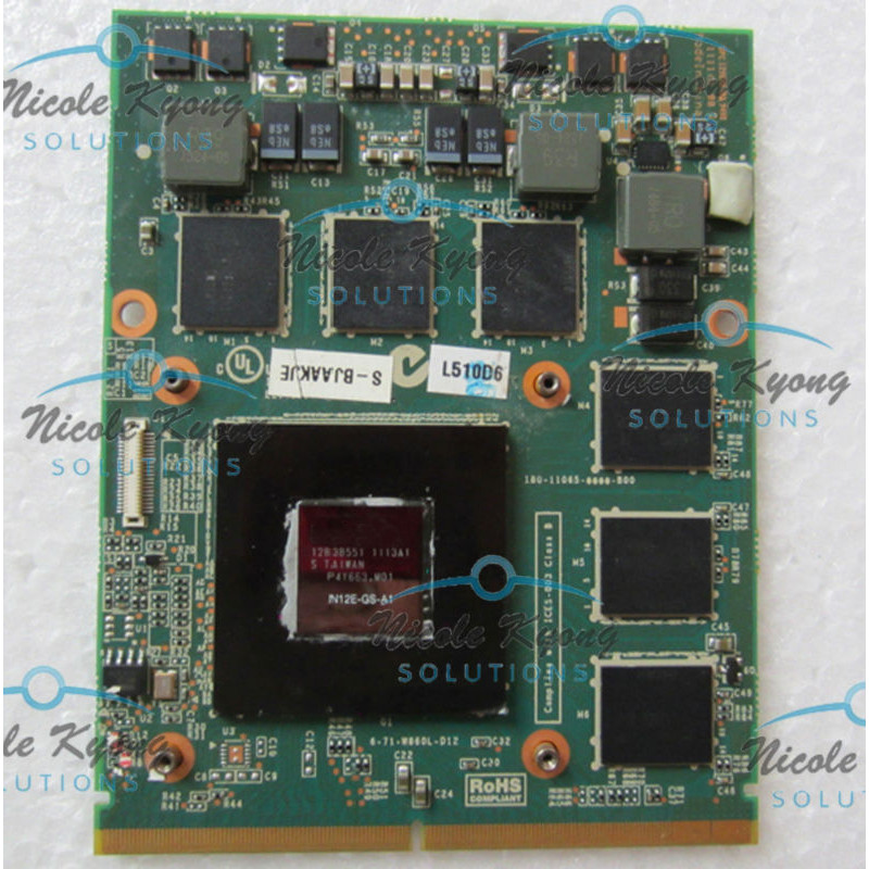 GTX560M 1.5G YT99J MS-1W041 for MSI 16F1 16F2 GX740 GX640 GT660 GT680 Clevo W860CU W870CU P150HM