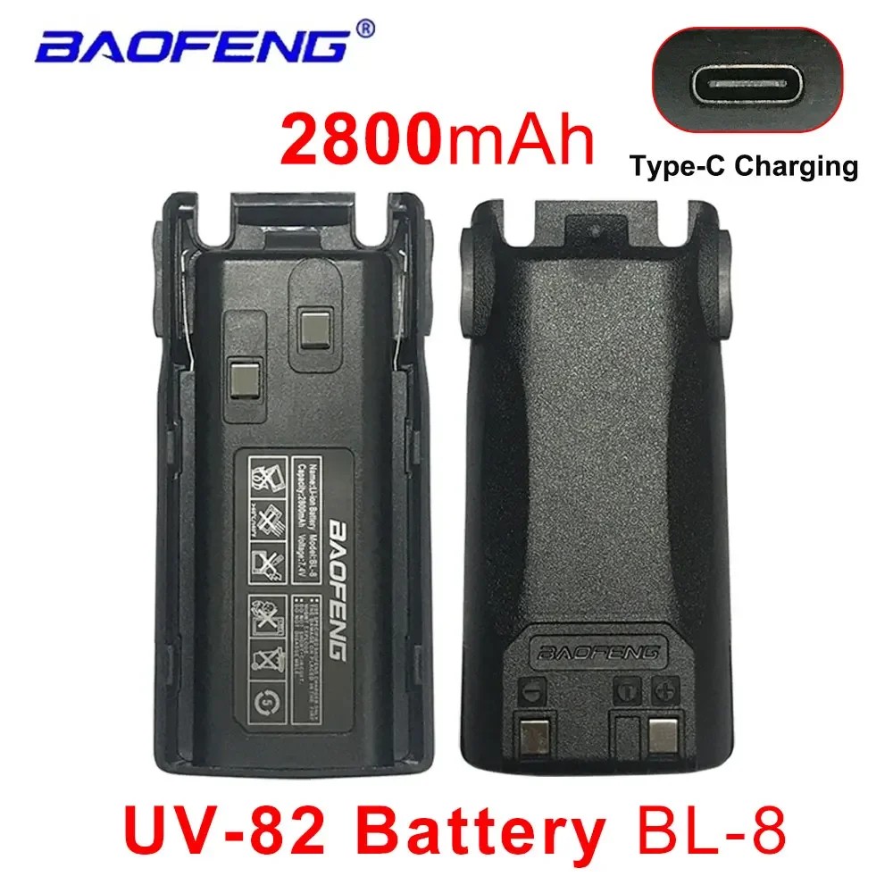 Baofeng UV82 BL-8 Original Battery 2800mAh For UV82 Plus UV-8D UV-82WX UV-89 Rechargeable Walkie