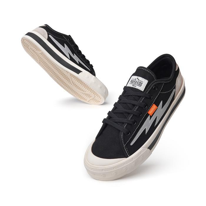 Prayer Kids Volta Reflective ox Black - Sepatu Sneakers Pria Wanita Vulcanized - Original 100%