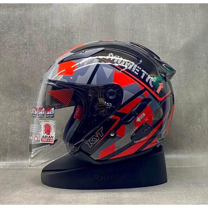 KYT GALAXY ALL MOTIF STANDAR ORIGINAL DOT SNI - HELM HALF FACE DOUBLE VISOR COWOK DAN CEWEK TERMURAH