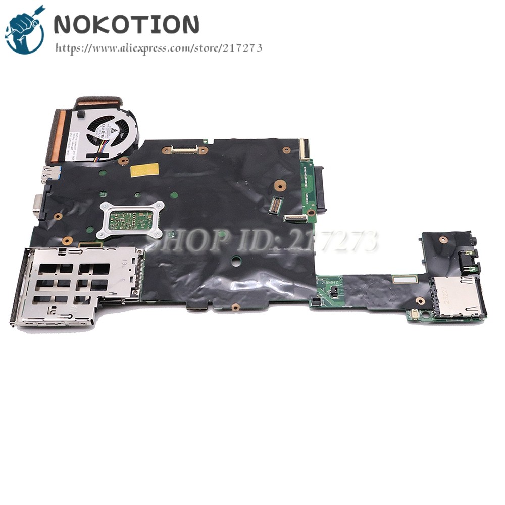 NOKOTION For Lenovo ThinkPad X220 X220I Laptop Motherboard I7-2640M CPU DDR3 WIth Heatsink 04Y1834