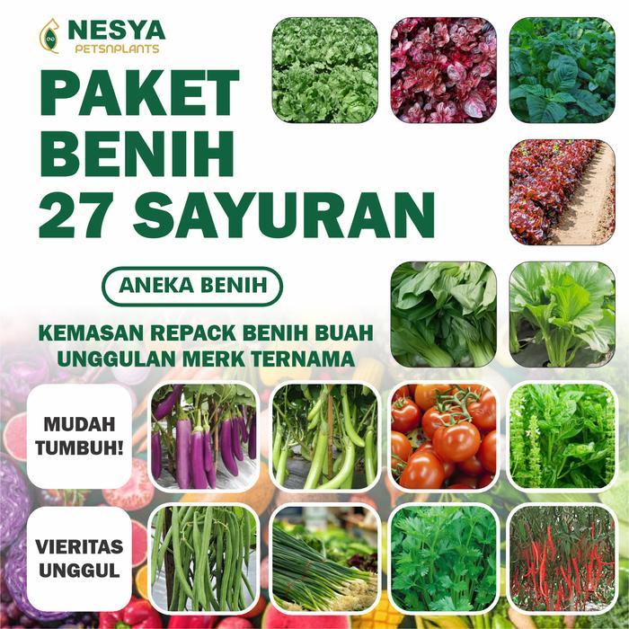 Paket Benih 27 Jenis Sayur Paket Lengkap Benih Sayuran Premium - Benih Sayur