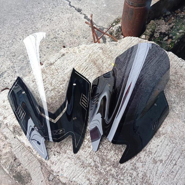 VISOR WINDSHIELD YAMAHA NMAX OLD MODEL TDR V2 SIRIP BLACK SERIES VISOR NMAX OLD TDR V2 BLACK SERIES